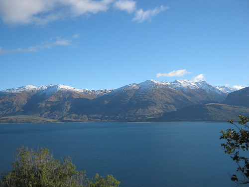 newzealand panorama mountain lake holiday snow outdoor otago wanaka theneck