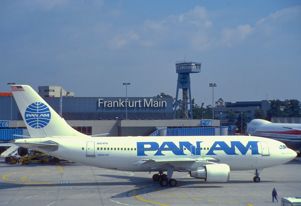 Pan Am Airbus A310-200; N804PA@FRA, August 1985