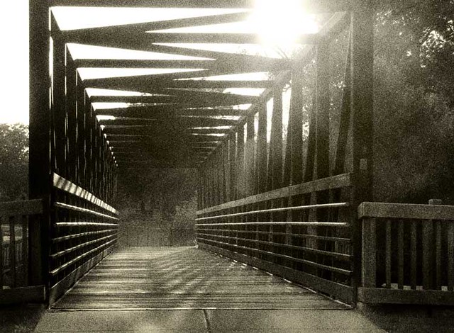 Shadows on the bridge