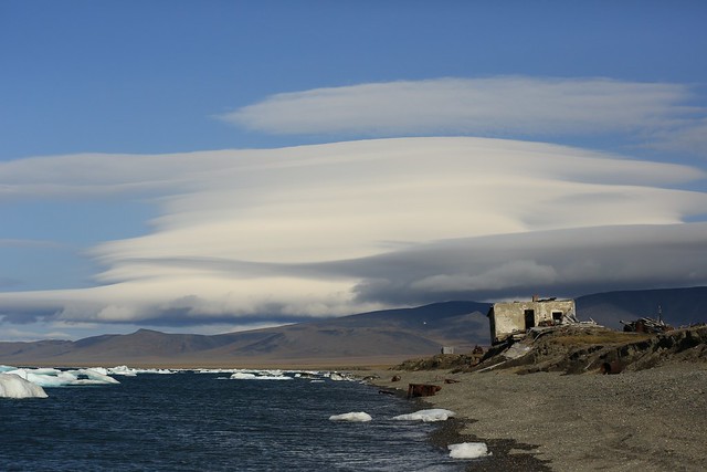 Sea Ice and Cloudscape Wrangel Island UNESCO World Heritage Site Russia