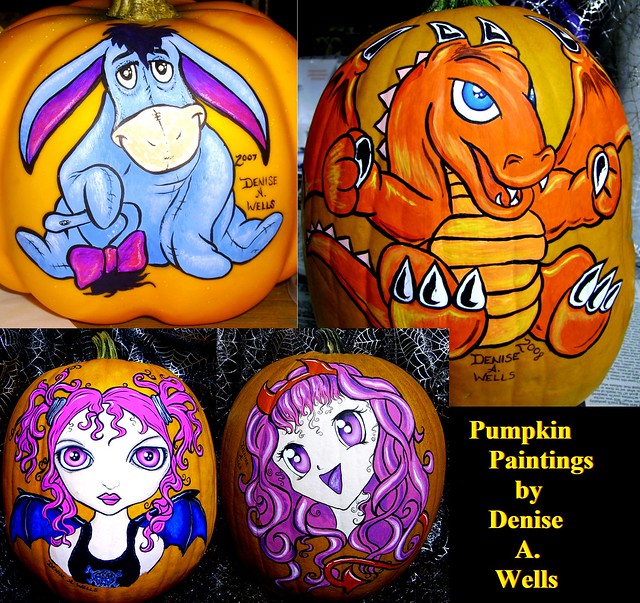 Pumpkin Paintings by Denise A. Wells