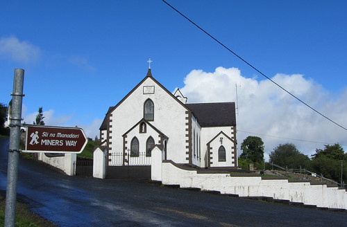 ireland white church sign catholic chapel roscommon immaculateconception arigna minersway