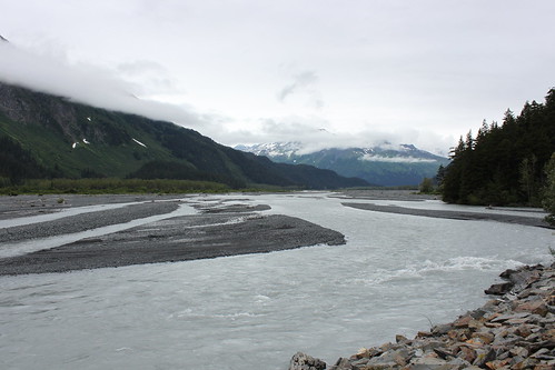 alaska glacier kenai river mountain landscape view nature outdoor cold water