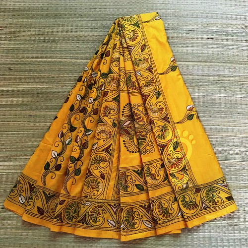 malai silk handmade kantha stitch saree₹1650+$ | Sanskrut the boutique ...