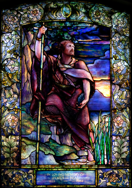 John the Baptist, 1905, Arlington Street Church, Boston 5/11/18 #tiffanywindows #stainedglass