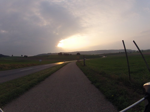 Abendstimmung zwischen Ehrendingen und Freienwil by als Aargauer unterwegs, Schnappschuss vom Lenkersunset cycling schweiz switzerland sonnenuntergang suisse sommer september a