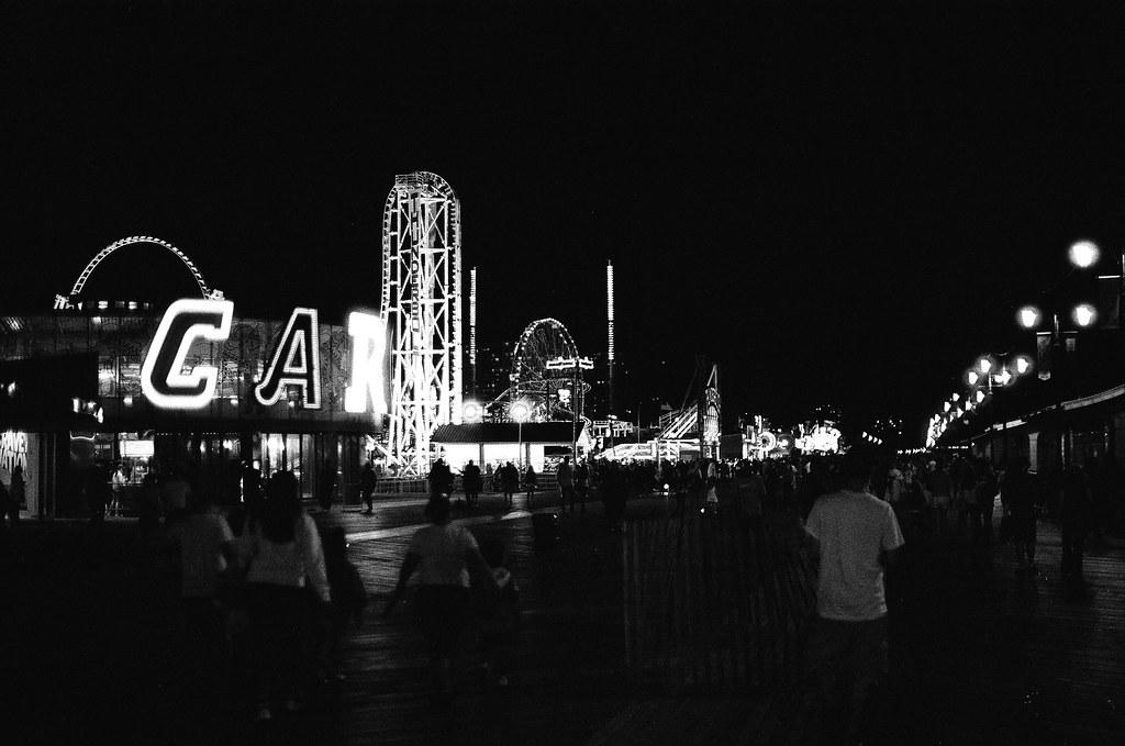 Coney Island in Black and White | Coney Island on a Friday N… | Flickr