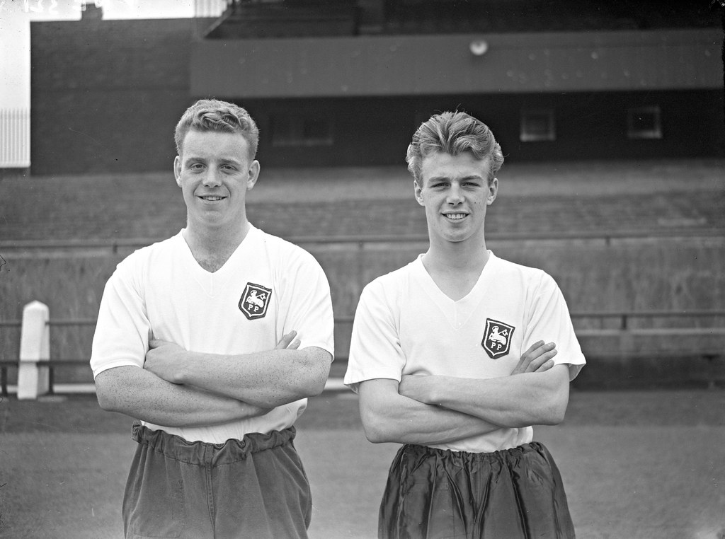 PNE Players 1951 - 54 | Tony Singleton and Alex Alston both … | Flickr