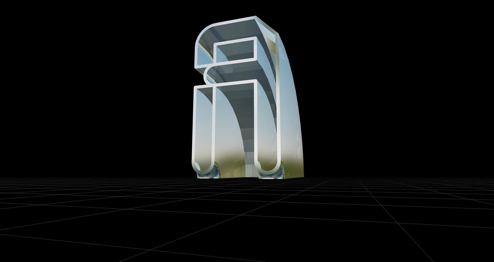 Caracteres tipográficos 3D letra A