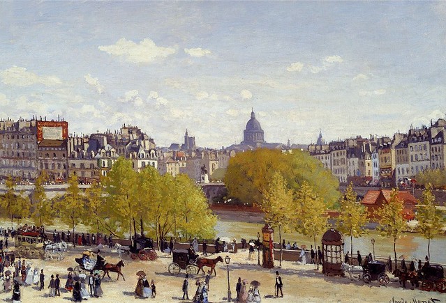 1867 Claude Monet Quai du Louvre(Gemeentemuseum Den Haag)(65 x 92 cm)