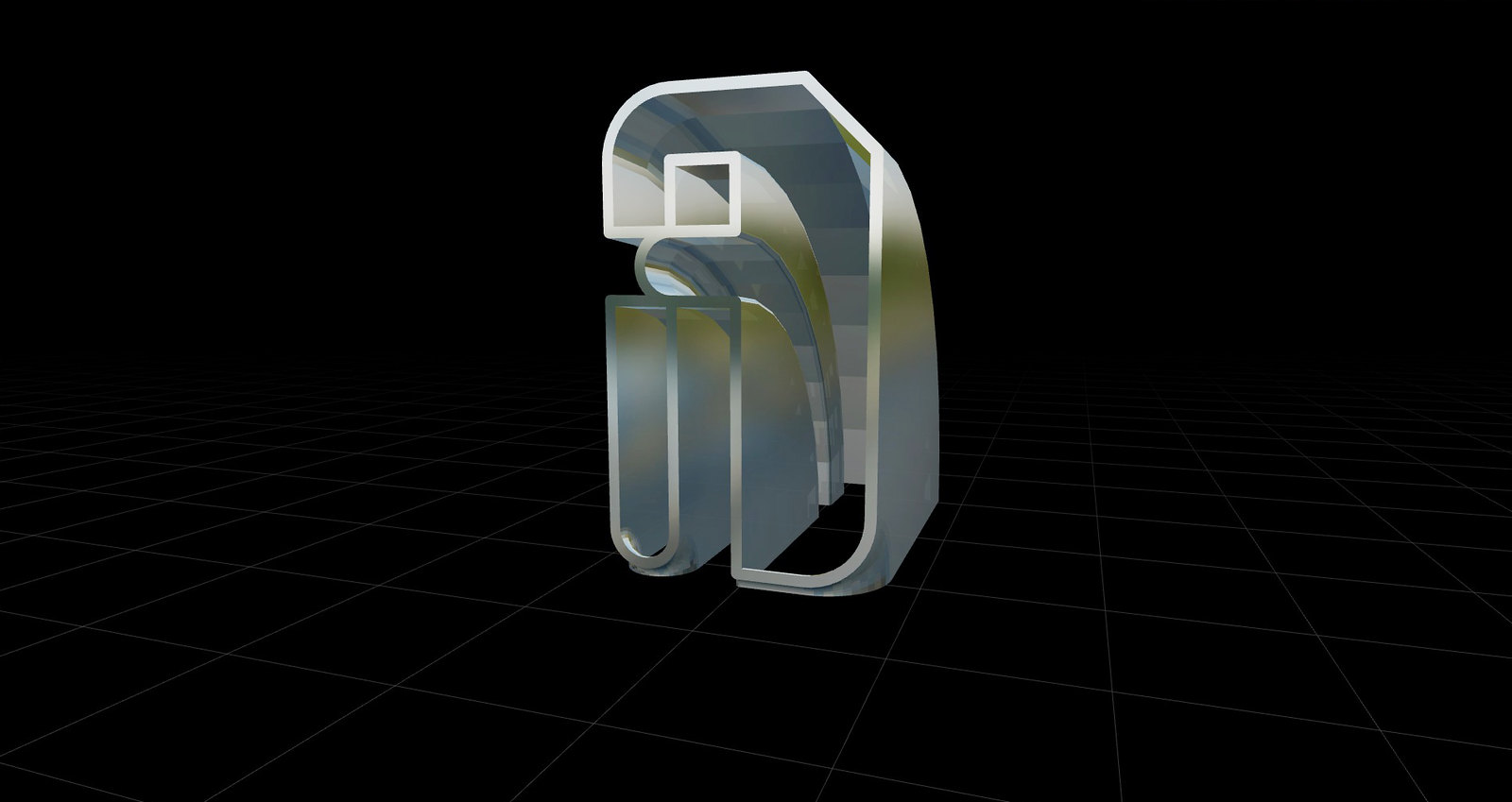 Caracteres tipográficos 3D letra A