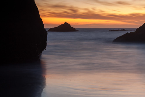 sunset landscape longexposure shore coast ocean sea pacific oregon outdoor