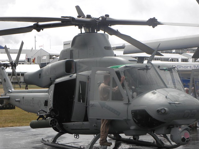 Getting into a US Marines helicopter