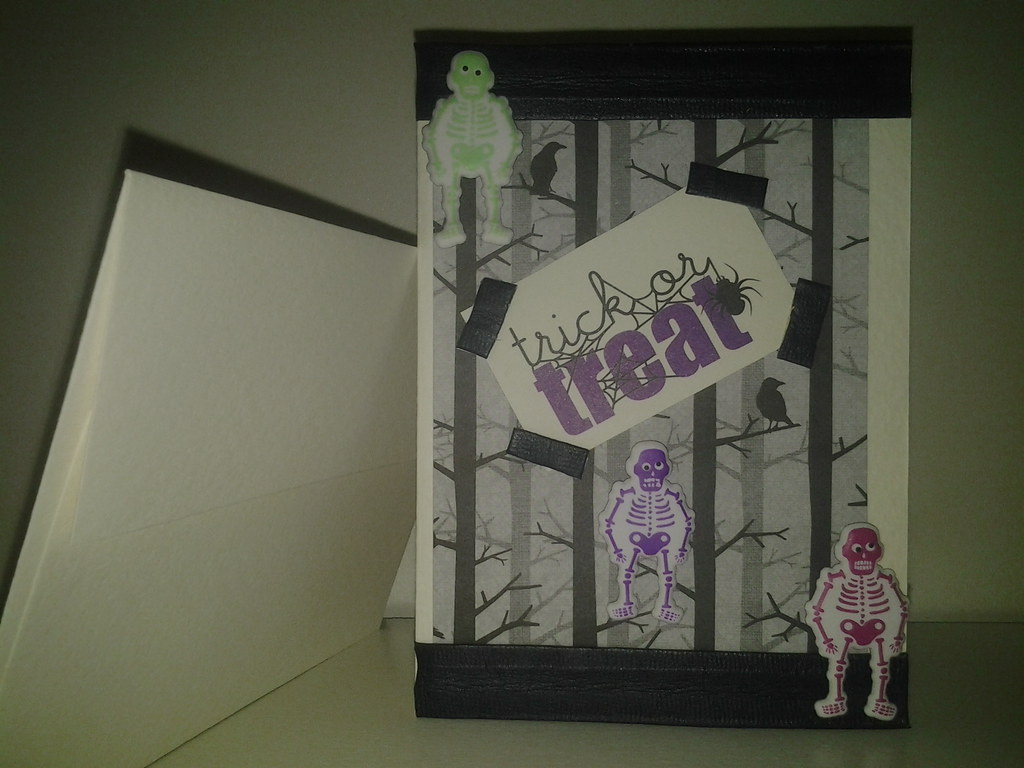 trick or treat | Halloween greeting card with envelope, skel… | Milla ...