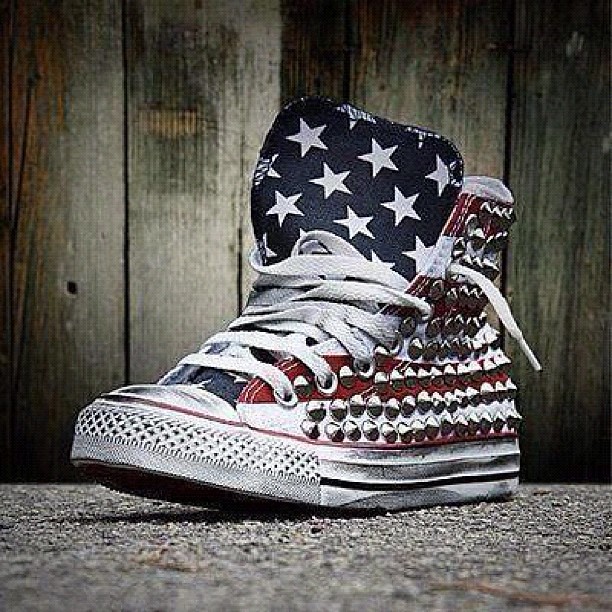 Love UsA! #converse#allstar#usa#us#flag#laces#red… | Flickr