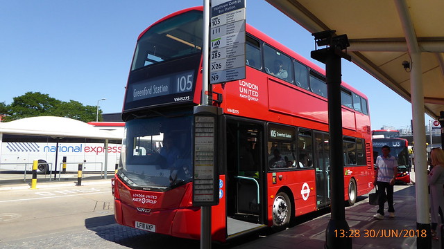 P1100584 VH45275 LF18 AXP at London Heathrow Airport Central Bus Station London