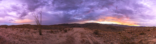 california unitedstates us clouds sunset panorama ominous storm cloud sky purple blue orange desert anzaborrego anzaborregodesertstatepark weather rain