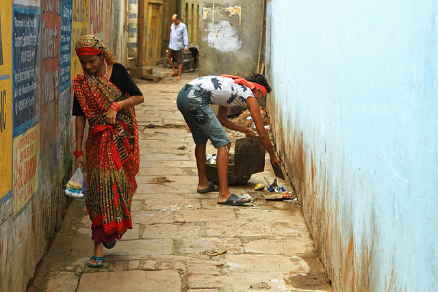 Street scene in Varanasi, India.