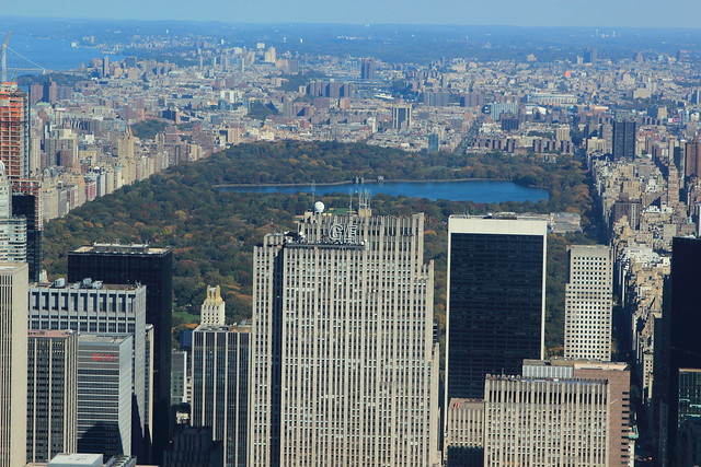 A view of Central Park from 102nd floor of empire state building