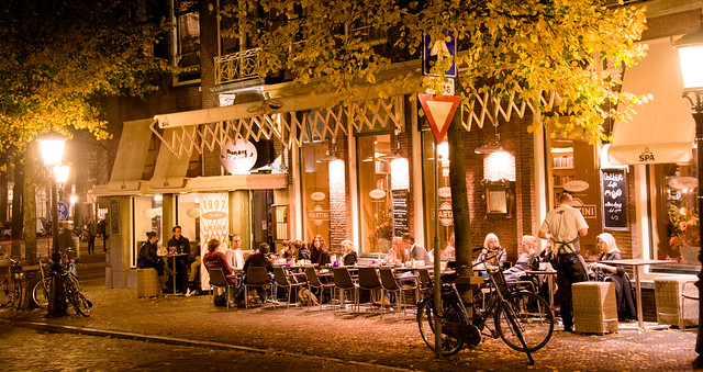 Last chance to sit outside, Cafe Broers, Janskerkhof, Utrecht 2012