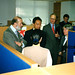 Madeleine introducing Prince Michael of Kent to the previous CBBC office in Beijing. Madeleine launched this new service in 1993.