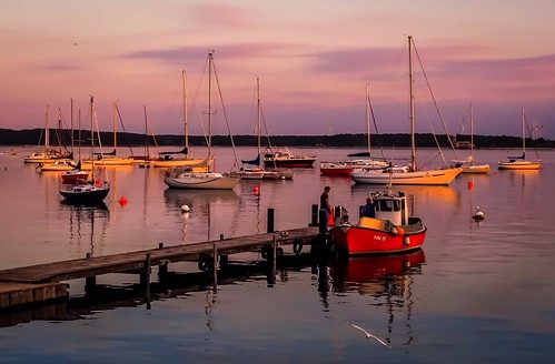 awaiting the sunset by claudia.kiel, deutschland germany eckernförde eckernfoerde hafen harbour sailboat segelboot boot boat steg jetty s