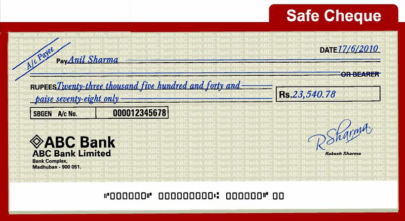 Crossed cheque