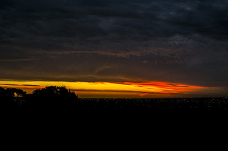 Sunset over Melbourne west from Mt Cooper