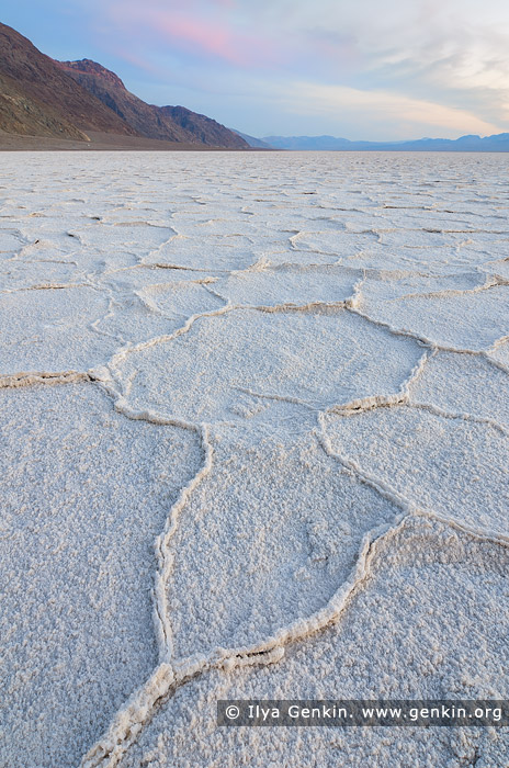 Badwater at Twilight, Death Valley, California, USA