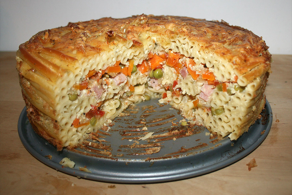 54 - Makkaroni-Torte mit Schinken &amp; Gemüse in Gorgonzolacr… | Flickr