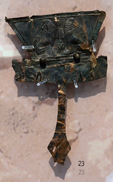 Fragment of a bronze shield strap