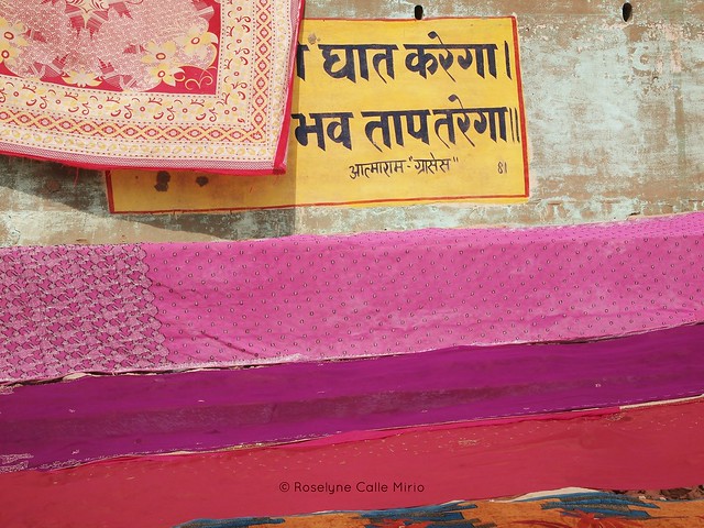 Saris drying on the Ghats
