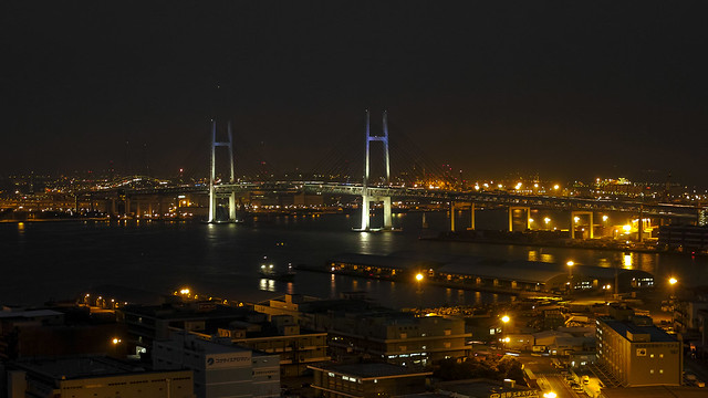Yokohama Bay Bridge night view