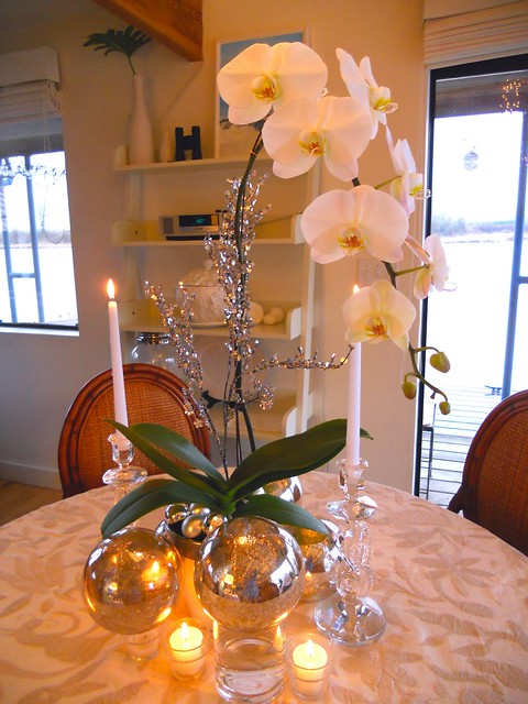 Orquídea centro de mesa Natal