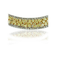 18K Gold Natural Color Fancy Diamond Necklace