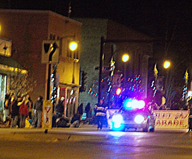 Marshfield Police Leading The Parade.