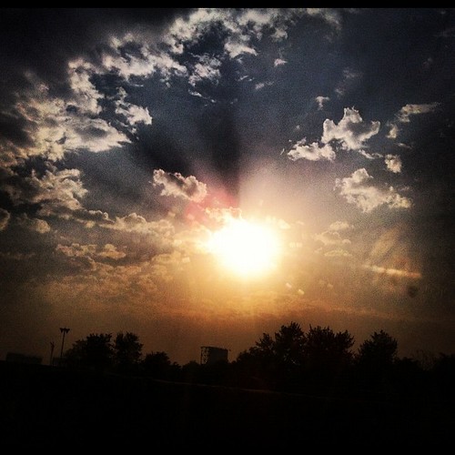 #sun #sunset #nature #sky #clouds by Bharat Tiwari, square lofi squareformat iphoneography instagramapp uploaded:by=instagram foursquare:venue=4ff11976e