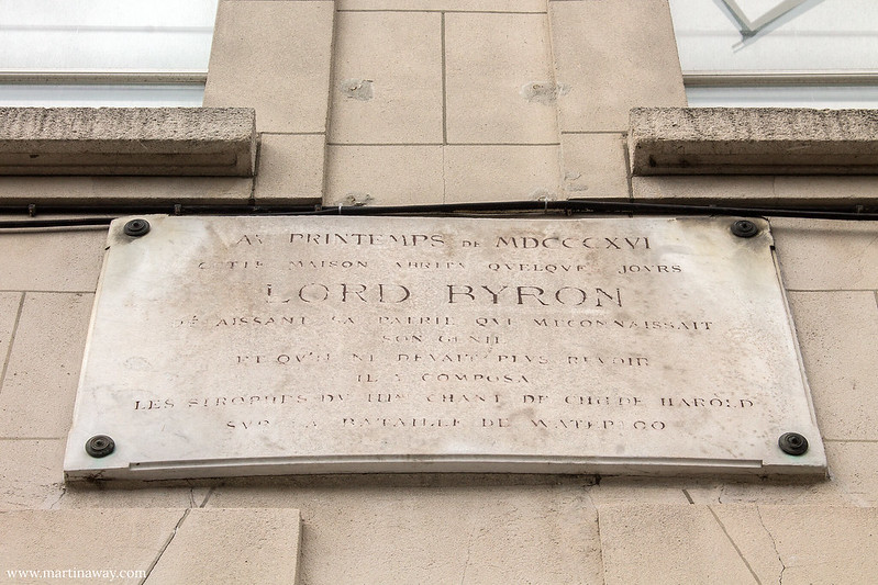 Targa dedicata a Lord Byron