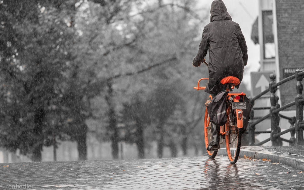 Biking in the rain