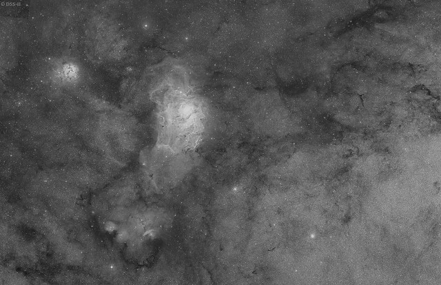 Digitized Sky Survey Sagittarius Nebulae and Star Clouds