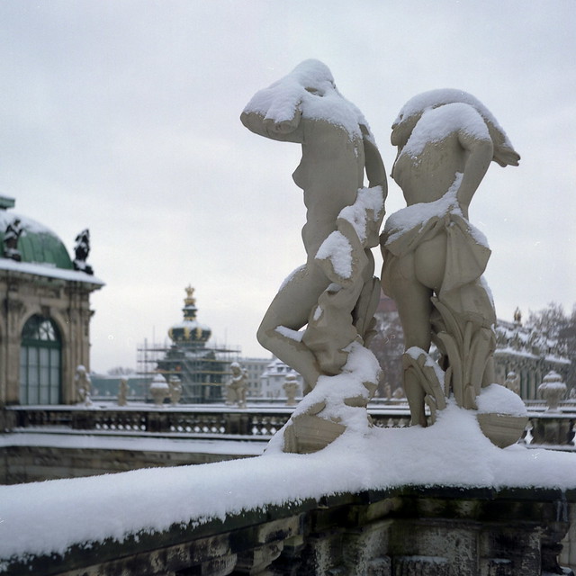 Dresden, Zwingern, Nymphen im Winter