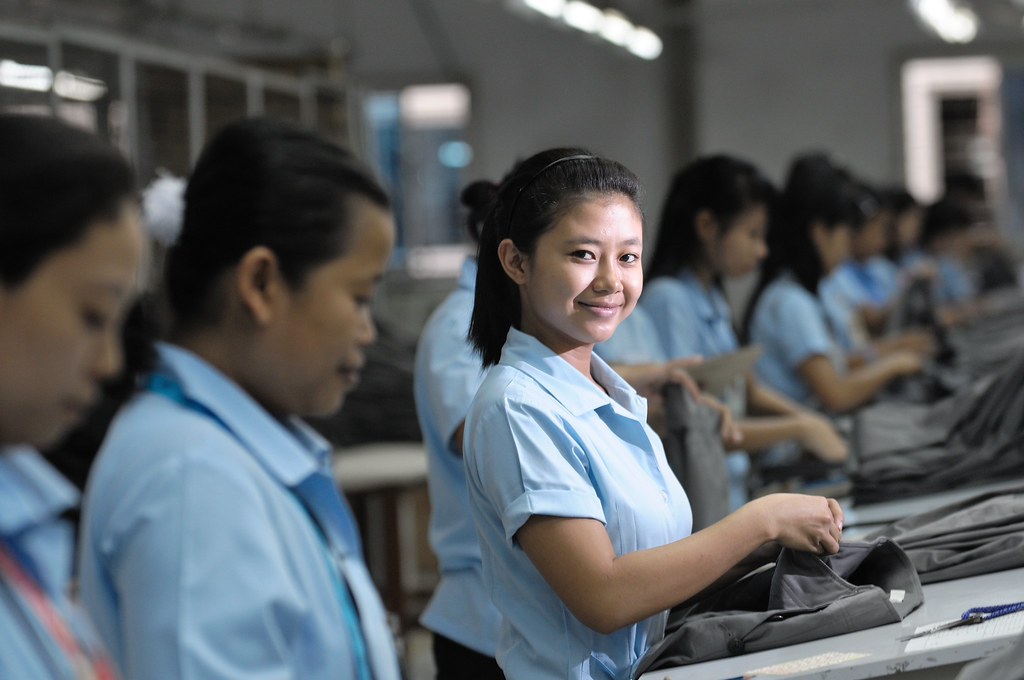 Garment factory production line, Indonesia | Garment factory… | Flickr