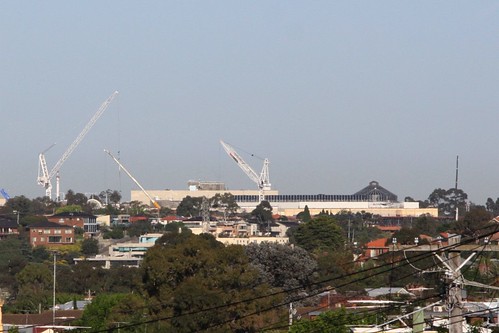 Construction work at Highpoint viewed from Ascot Vale to the east