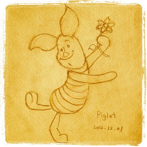 Piglet ピグレット 下書き Disney Pooh Winniethepooh Pig Piglet Flickr