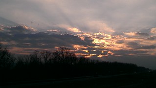 setting sun in Pennsylvania