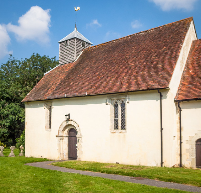 The Norman Church of St. James in Upper Wield, Hampshire was built around 1150