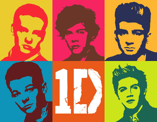 One Direction Pop Art Digital Portrait
