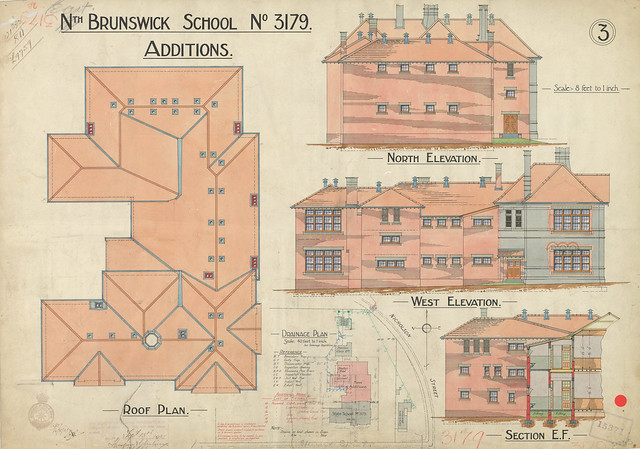 East Brunswick School Additions plans, 1921