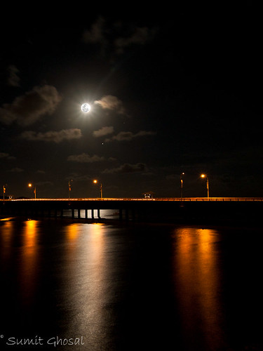 nightphotography bridge nature night river landscape fullmoon pioneer