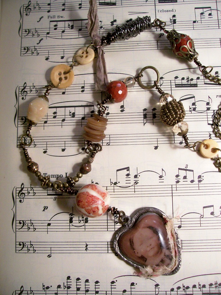 Lizzie Necklace | Created with a variety of antique, vintage… | Flickr